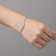 Aura 925 Sterling Silver Bracelet with Adjustable Length